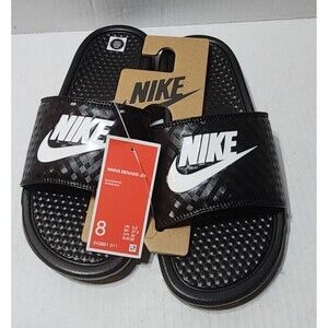 Nike Women's Benassi JDI Sandal Slides 343881-011 Black Diamond Size 8